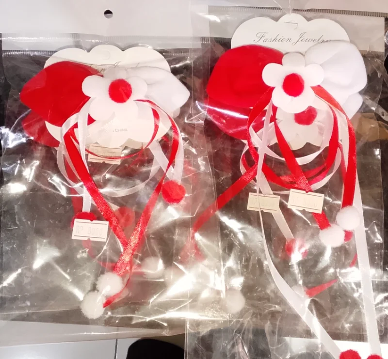 Jepit Merah Putih Bunga Kecil