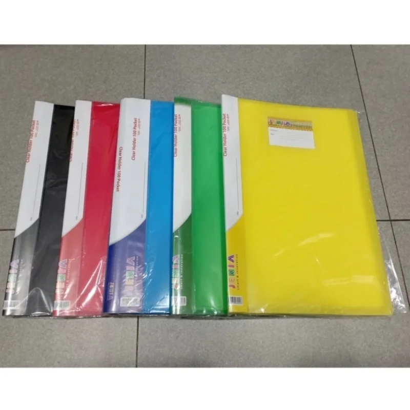 JENIA Clear Holder 20 Paper Size FC Merah